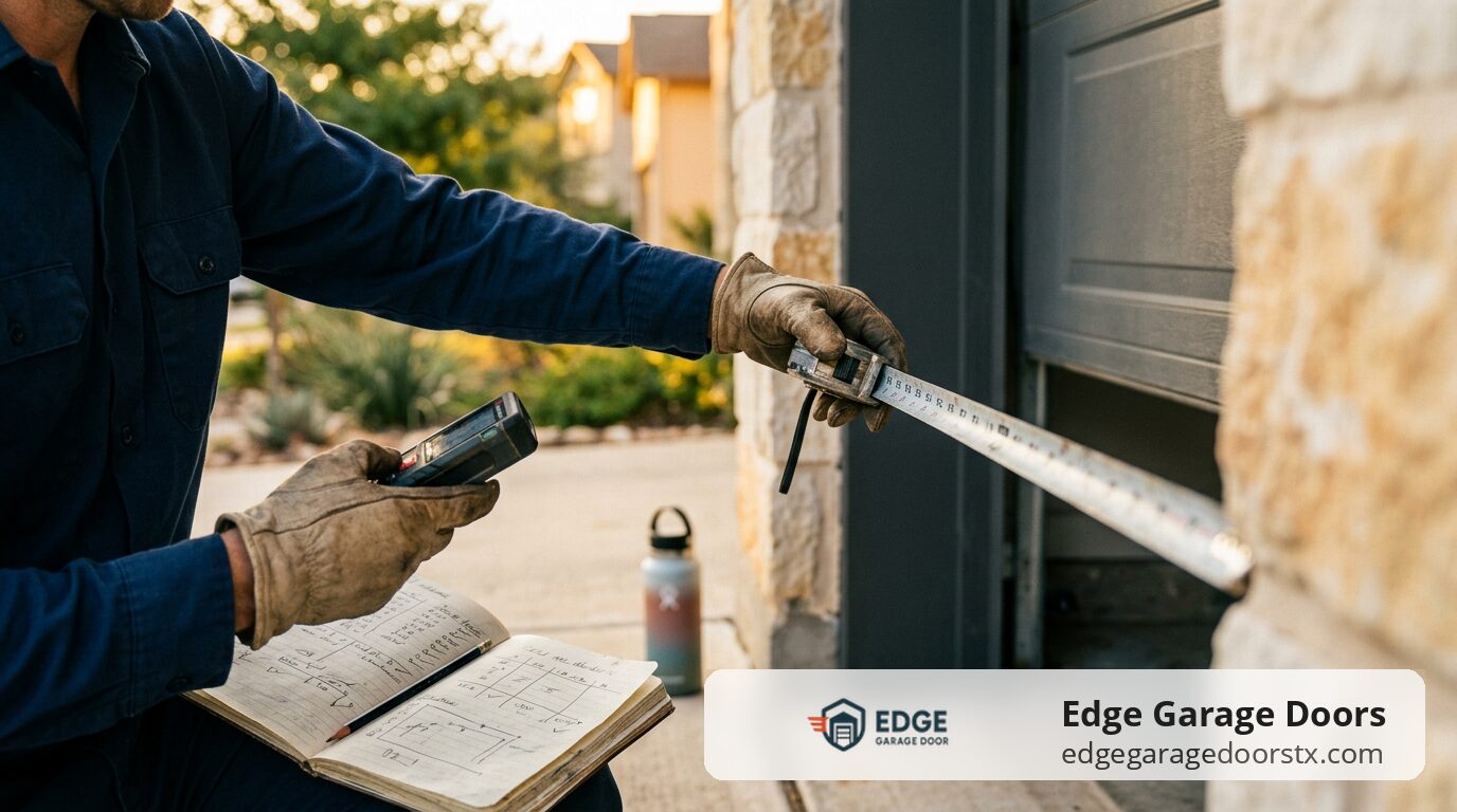 garage door width in Austin TX