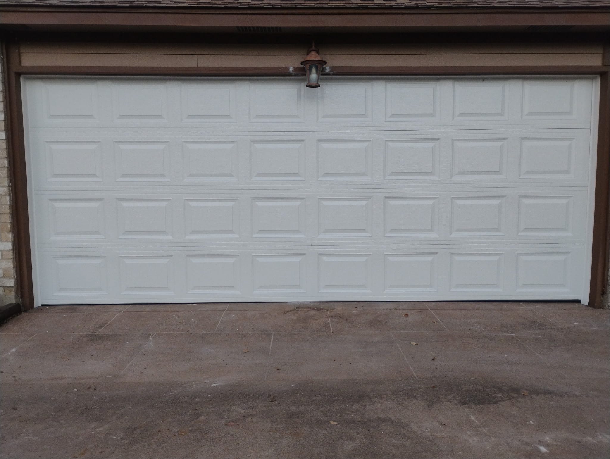 After — new garage door installed