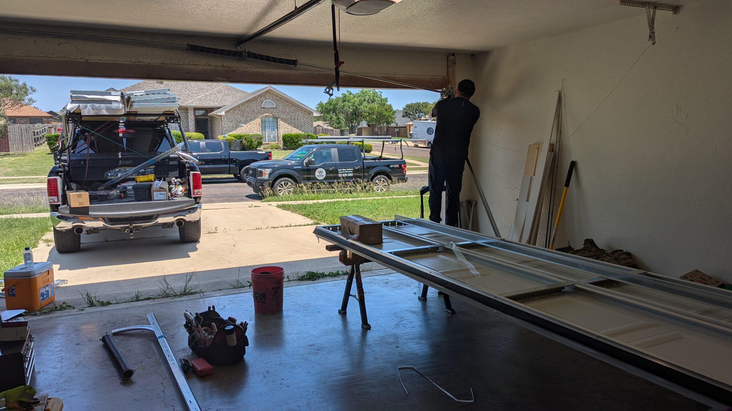 Garage door spring replacement Austin