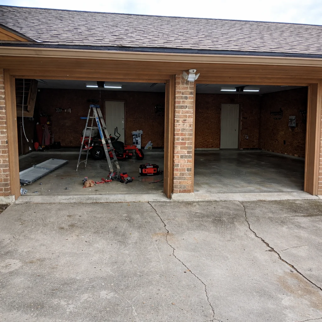 garage door conversion Austin TX
