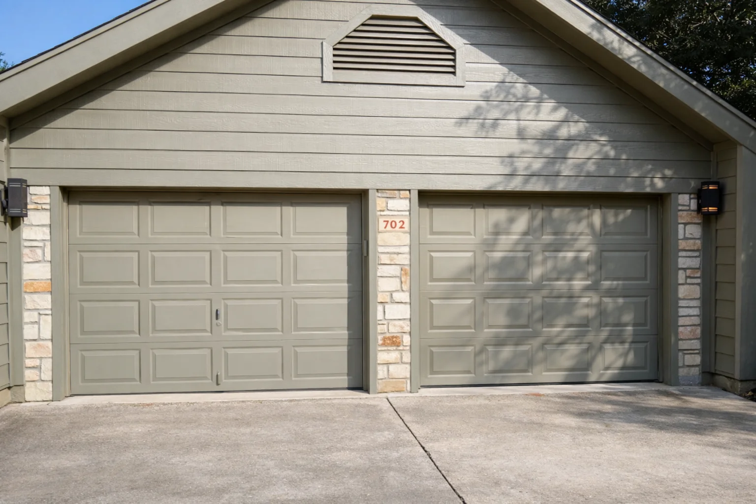 garage door conversion two doors to one Leander TX